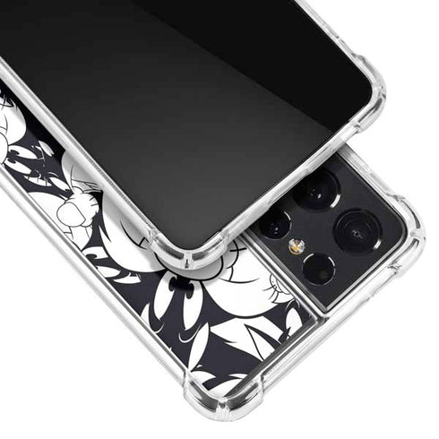 Looney Tunes Sylvester Super Sized Pattern Galaxy S21 Ultra 5G Clear Case