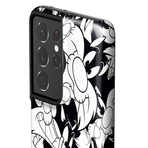 Looney Tunes Sylvester Super Sized Pattern Galaxy S21 Ultra 5G Pro Case