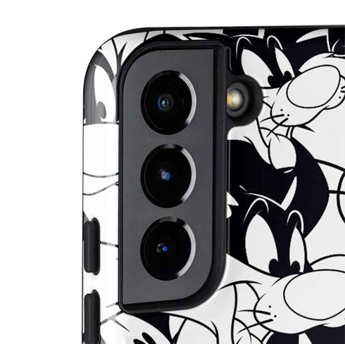 Looney Tunes Sylvester Super Sized Pattern Galaxy S22 Plus Pro Case