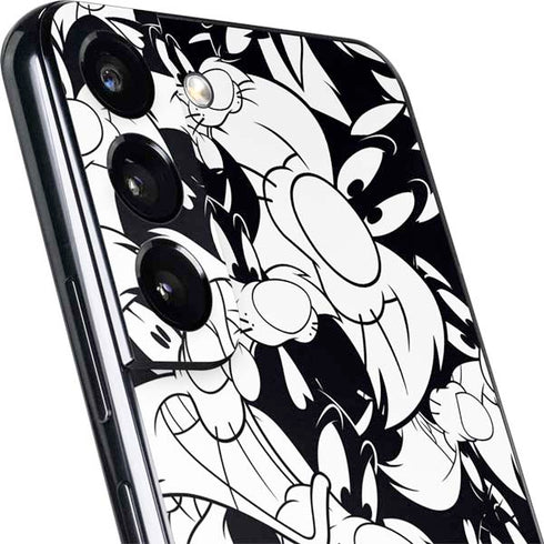 Looney Tunes Sylvester Super Sized Pattern Galaxy S22 Plus Skin