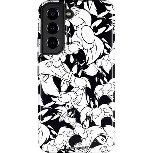 Looney Tunes Sylvester Super Sized Pattern Galaxy S22 Pro Case