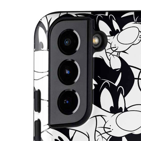 Looney Tunes Sylvester Super Sized Pattern Galaxy S22 Pro Case