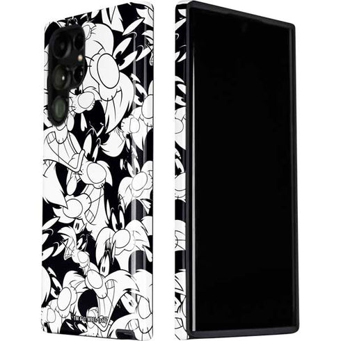 Looney Tunes Sylvester Super Sized Pattern Galaxy S22 Ultra Pro Case