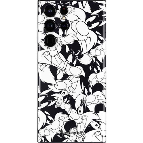 Looney Tunes Sylvester Super Sized Pattern Galaxy S22 Ultra Skin