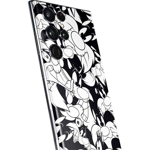 Looney Tunes Sylvester Super Sized Pattern Galaxy S22 Ultra Skin