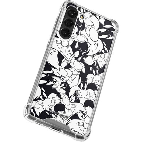 Looney Tunes Sylvester Super Sized Pattern Galaxy S23 Plus Clear Case