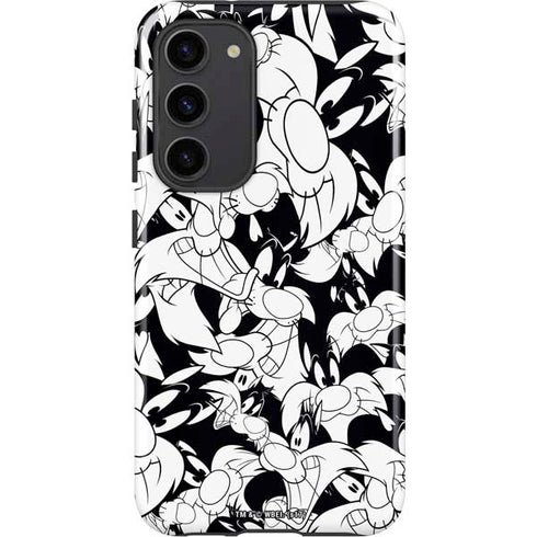 Looney Tunes Sylvester Super Sized Pattern Galaxy S23 Plus Pro Case