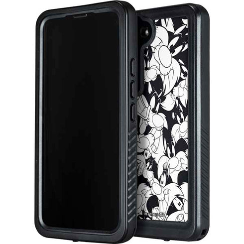Looney Tunes Sylvester Super Sized Pattern Galaxy S23 Plus Waterproof Case
