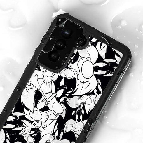 Looney Tunes Sylvester Super Sized Pattern Galaxy S23 Plus Waterproof Case