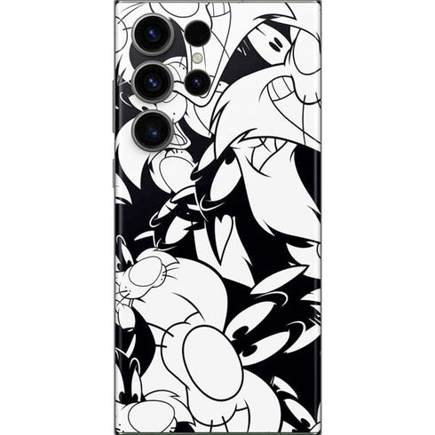 Looney Tunes Sylvester Super Sized Pattern Galaxy S23 Ultra Skin