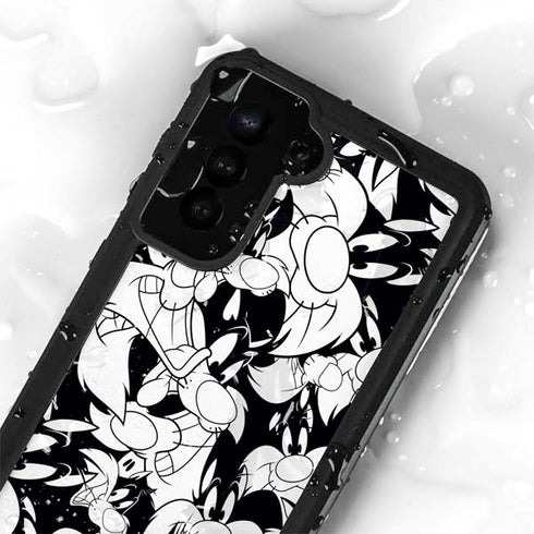 Looney Tunes Sylvester Super Sized Pattern Galaxy S23 Waterproof Case
