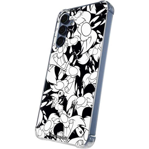 Looney Tunes Sylvester Super Sized Pattern Galaxy S24 Clear Case