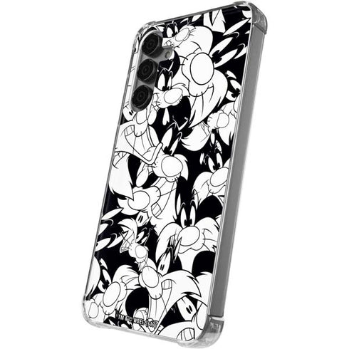 Looney Tunes Sylvester Super Sized Pattern Galaxy S24 Plus Clear Case