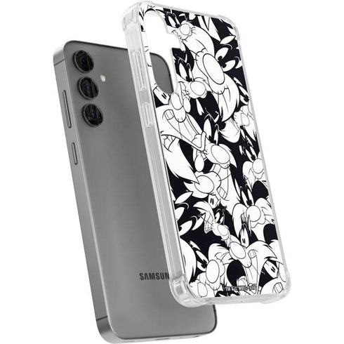 Looney Tunes Sylvester Super Sized Pattern Galaxy S24 Plus Clear Case
