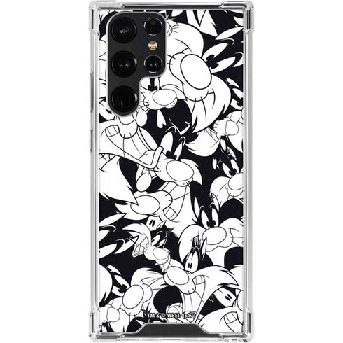 Looney Tunes Sylvester Super Sized Pattern Galaxy S24 Ultra Clear Case