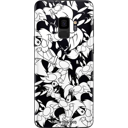 Looney Tunes Sylvester Super Sized Pattern Galaxy S9 Skin