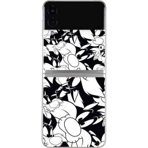 Looney Tunes Sylvester Super Sized Pattern Galaxy Z Flip3 5G Skin