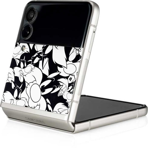 Looney Tunes Sylvester Super Sized Pattern Galaxy Z Flip3 5G Skin