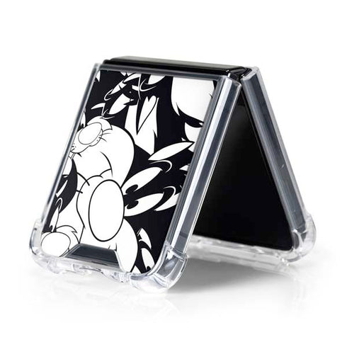 Looney Tunes Sylvester Super Sized Pattern Galaxy Z Flip5 5G Clear Case