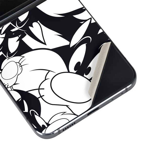 Looney Tunes Sylvester Super Sized Pattern Galaxy Z Flip5 5G Skin