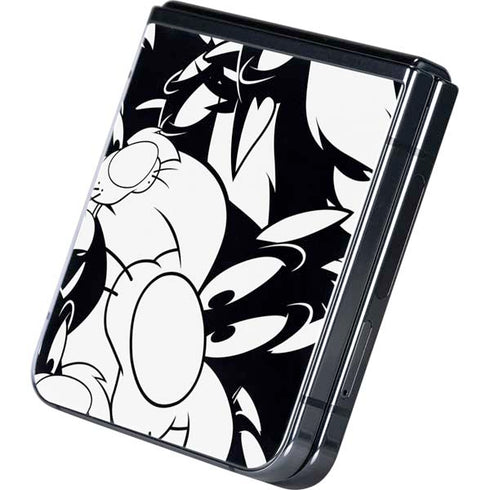 Looney Tunes Sylvester Super Sized Pattern Galaxy Z Flip5 5G Skin
