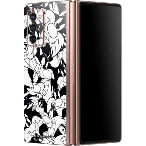 Looney Tunes Sylvester Super Sized Pattern Galaxy Z Fold2 5G Skin