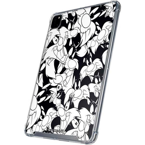 Looney Tunes Sylvester Super Sized Pattern iPad Pro 12.9in (2020) Clear Case