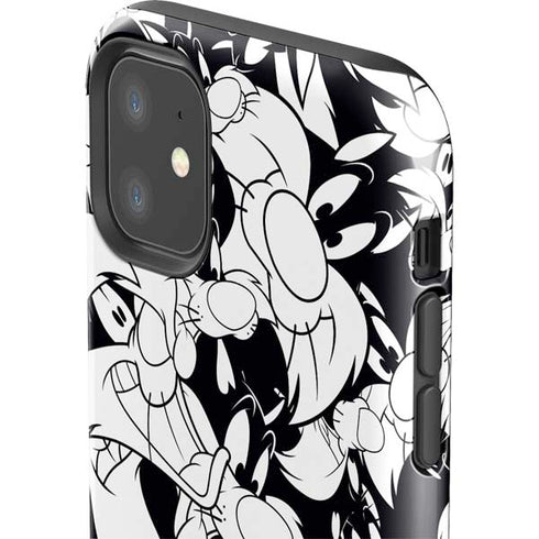 Looney Tunes Sylvester Super Sized Pattern iPhone 11 Impact Case