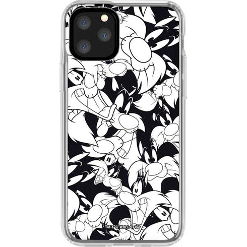 Looney Tunes Sylvester Super Sized Pattern iPhone 11 Pro Clear Case