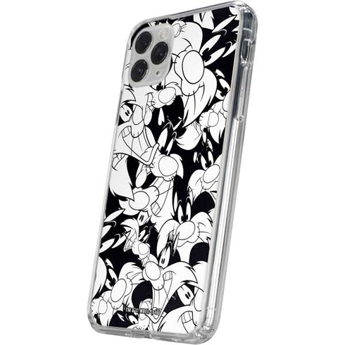 Looney Tunes Sylvester Super Sized Pattern iPhone 11 Pro Clear Case