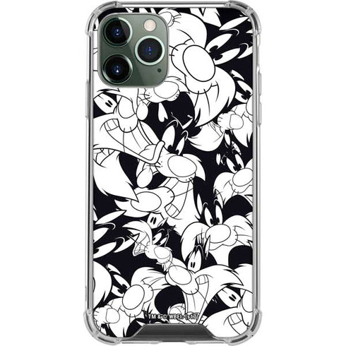 Looney Tunes Sylvester Super Sized Pattern iPhone 11 Pro Max Clear Case