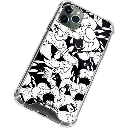 Looney Tunes Sylvester Super Sized Pattern iPhone 11 Pro Max Clear Case