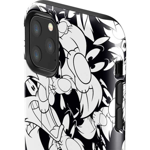 Looney Tunes Sylvester Super Sized Pattern iPhone 11 Pro Max Impact Case