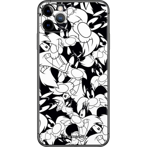 Looney Tunes Sylvester Super Sized Pattern iPhone 11 Pro Max Skin