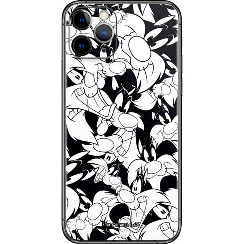 Looney Tunes Sylvester Super Sized Pattern iPhone 11 Pro Skin