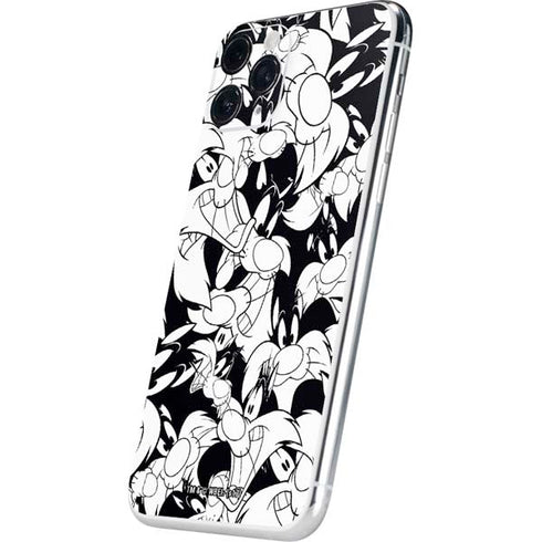 Looney Tunes Sylvester Super Sized Pattern iPhone 11 Pro Skin