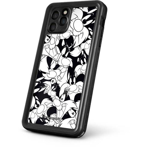 Looney Tunes Sylvester Super Sized Pattern iPhone 11 Pro Waterproof Case