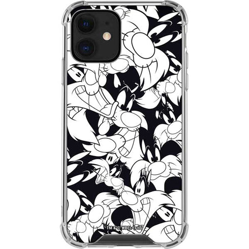 Looney Tunes Sylvester Super Sized Pattern iPhone 12 Mini Clear Case