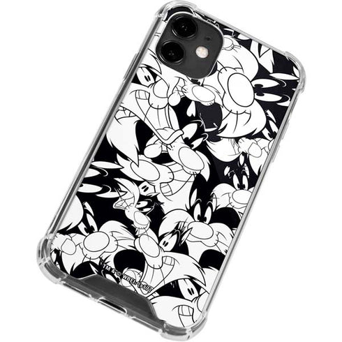 Looney Tunes Sylvester Super Sized Pattern iPhone 12 Mini Clear Case