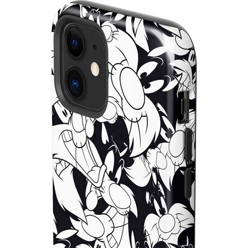 Looney Tunes Sylvester Super Sized Pattern iPhone 12 Mini Impact Case