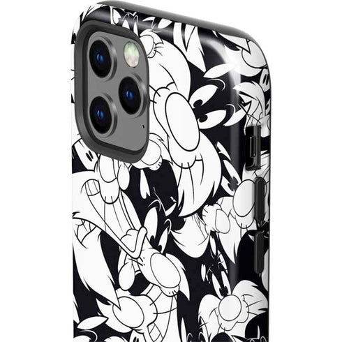 Looney Tunes Sylvester Super Sized Pattern iPhone 12 Pro Impact Case