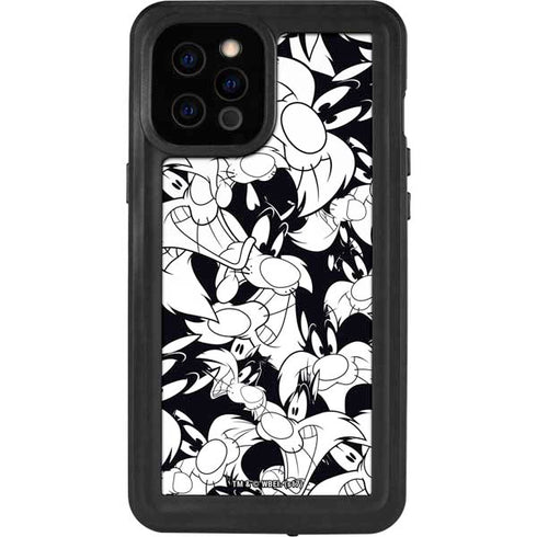 Looney Tunes Sylvester Super Sized Pattern iPhone 12 Pro Max Waterproof Case