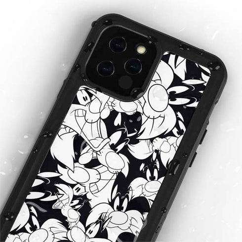 Looney Tunes Sylvester Super Sized Pattern iPhone 12 Pro Max Waterproof Case