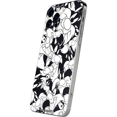 Looney Tunes Sylvester Super Sized Pattern iPhone 12 Pro Skin
