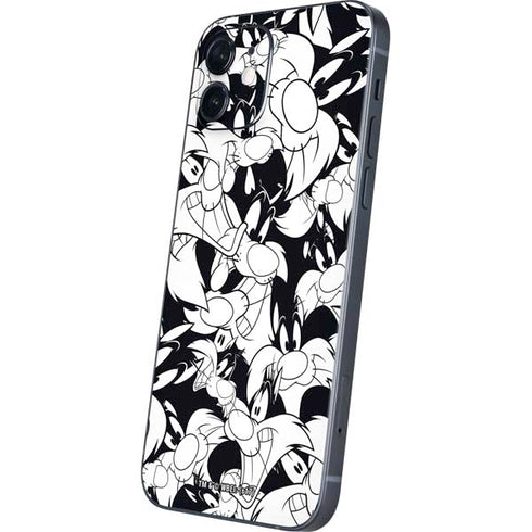 Looney Tunes Sylvester Super Sized Pattern iPhone 12 Skin