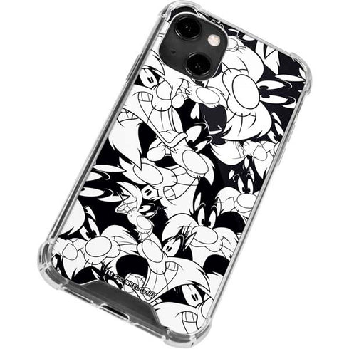 Looney Tunes Sylvester Super Sized Pattern iPhone 13 Clear Case