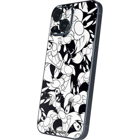Looney Tunes Sylvester Super Sized Pattern iPhone 13 Mini Skin