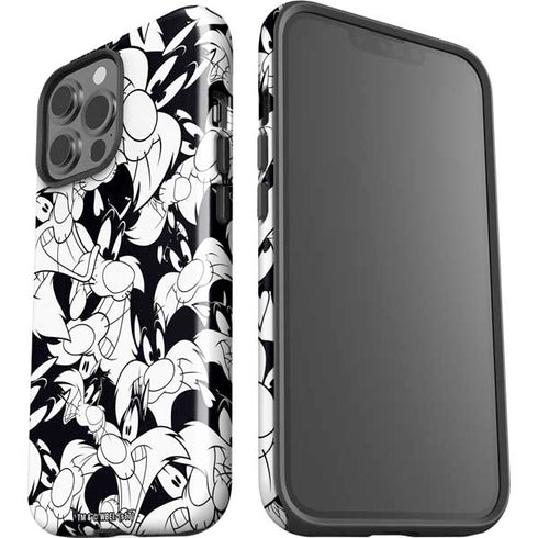 Looney Tunes Sylvester Super Sized Pattern iPhone 13 Pro Max Impact Case
