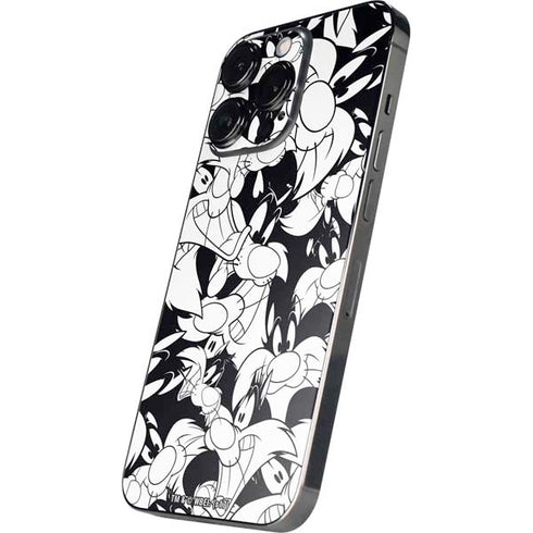 Looney Tunes Sylvester Super Sized Pattern iPhone 13 Pro Skin