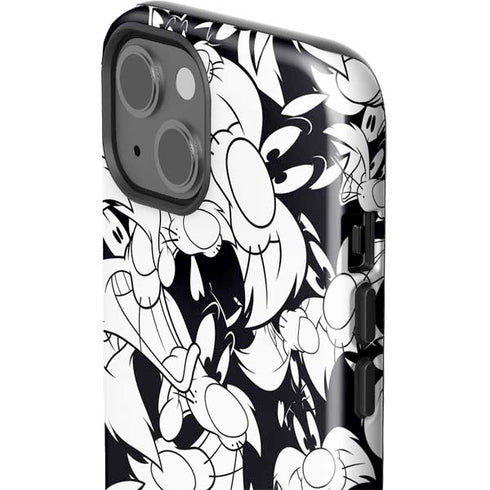 Looney Tunes Sylvester Super Sized Pattern iPhone 15 Plus Impact Case